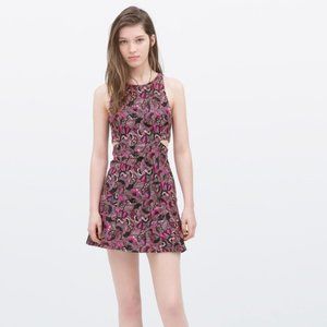 Floral Printed Fitted Halter Dress Sz XS